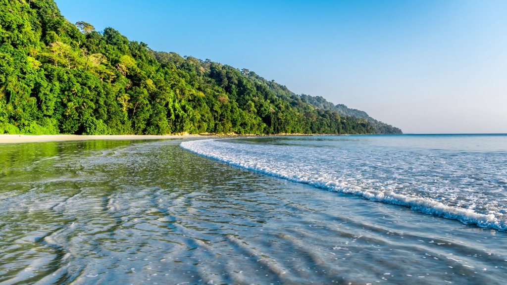 Crystal-clear waters and white sandy beaches of Andaman and Nicobar Islands