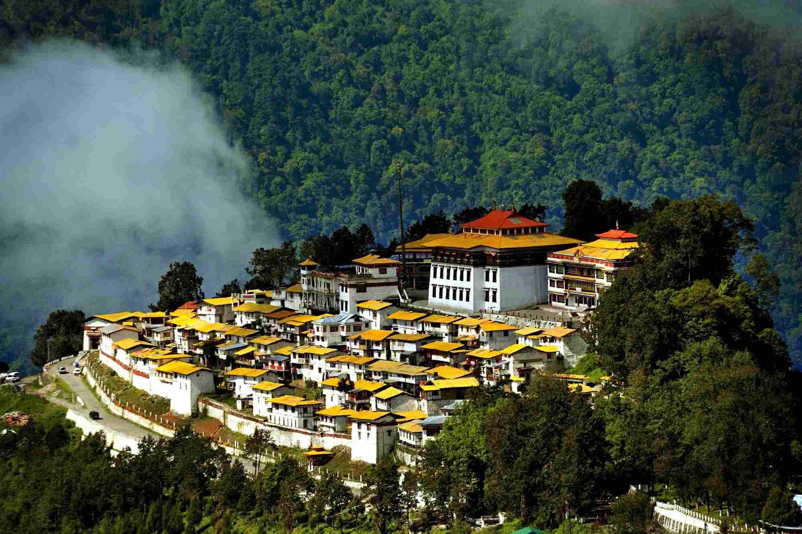 Tawang Monastery and Himalayan views in Tawang, Arunachal Pradesh